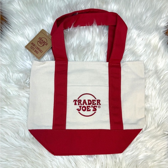 Trader Joe’s Mini Canvas Tote Bag – Limited Edition Grocery Totes - Picture 4 of 5